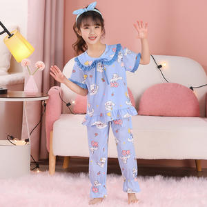 Pijamas de Verano para Niñas, Estampado Animal, Transpirables, Manga Corta, Poliéster/Algodón, 13 Colores, Tallas 10-20 - Product Image 4