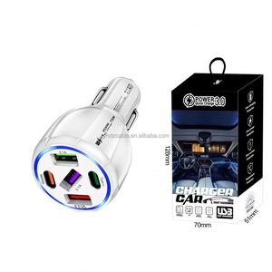 75W USB Car Chargers Type C Car Charger Fast <b>Charging</b> PD QC3.0 Phone Car <b>Adapter</b> for iphone - Product Image 1