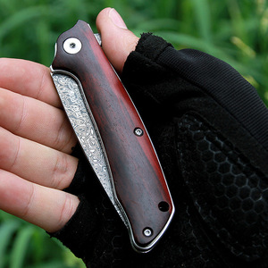 Coltello Pieghevole da Esterno in Acciaio Damasco, Affilato, per Sopravvivenza e Difesa, Modello <span class=keywords><strong>Centipede</strong></span> C109, per Uso Domestico - Product Image 4