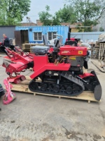 Cultivateur diesel multifonctionnel, petit tracteur agricole sur chenilles, cultivateur pour vergers et serres