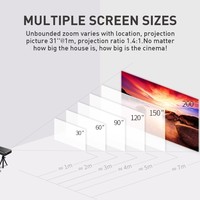 CatVision P09 II 1080P Mini projecteur DLP Android 9.0 Décodage 4K Contrôle tactile WiFi double bande 2G+32G Portable