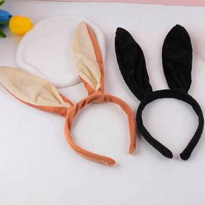 बच्चों के अतिआकार के खरगोश कान बाल सहायक उपकरण लोकप्रिय कॉर्डलेट लंबे कान हेडबैंड नए फैशनेबल बन्नी कान बाल सहायक - Product Image 3
