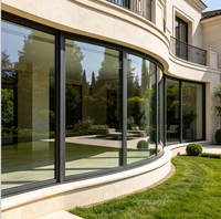 Fenêtre fixe de forme personnalisée, insonorisée, avec cadre en aluminium noir, isolation thermique, verre double vitrage Low-E pour villa moderne