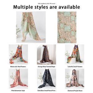 Pañuelo de Lujo Personalizable, Bufanda Larga, Ligera y Gaseosa, Chal de Moda Elegante y Fular de Pura Seda de Morera para Mujer al Por Mayor - Product Image 5