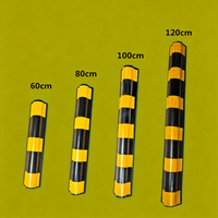 Protection d'angle de mur de sécurité pour parking automobile en caoutchouc moulé par injection, réfléchissant prismatique haute intensité, épaissi, 800*100*10mm