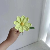Bouquet de marguerites créatif tissé à la main en crochet avec tête de fleur en coton pour la décoration de fête et de mariage