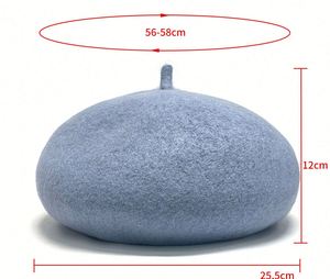 Autumn Winter Solid Color Wool Beanie Casual Outdoor Keep Warm Caps <b>Beret</b> Hat Artist Cap for Women - Product Image 3