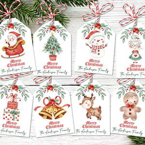 Prix de gros pour les fêtes de Noël : conception d'étiquettes cadeaux de Noël imprimables pour votre entreprise - Product Image 4