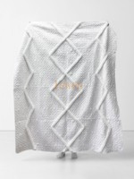 Ensemble de literie 3 pièces en microfibre matelassée unie avec garnissage en polyester, écologique et léger
