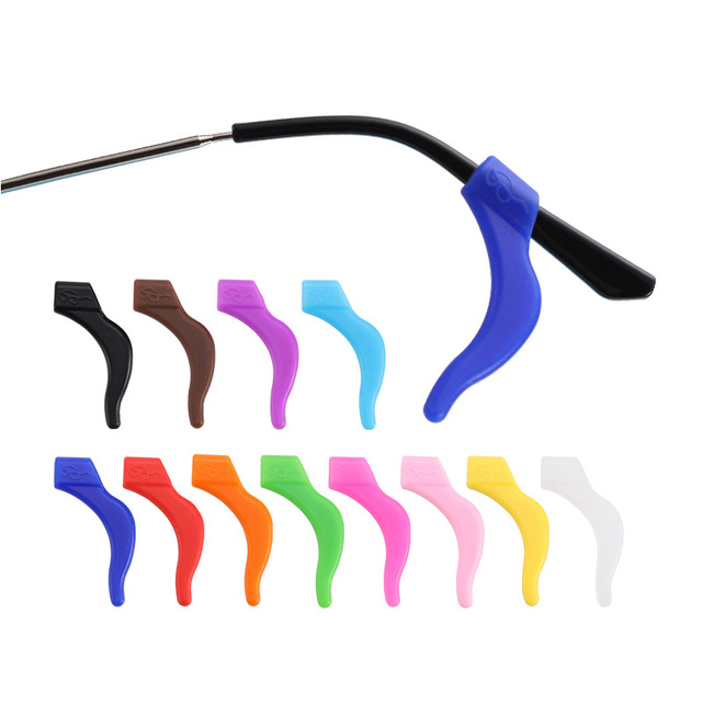 YJ001 Wholesale Soft Silicone Anti-Slip Ear Hooks Eyeglass Accessories Sports Solid Color Ear Grips Prevent Glasses Falling