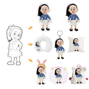 Custom Pluche Pop Modieus Spel Figuur Doen Sleutelhanger Kleding Speelgoed Verplaatsbaar - Product Image 6