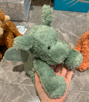 Poupée en peluche de dragon vert dinosaure ondulé mignon chat gelée avec remplissage en coton PP et tissu super doux-cadeau d'anniversaire pour les enfants
