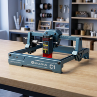 SCULPFUN C1 3W Máquina de Grabado Láser Portátil para Impresión de Logotipos, Mini Máquina de Grabado Láser Personalizada para Pequeñas Empresas