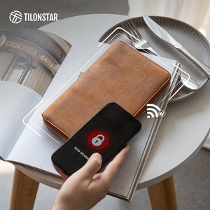 TILONSTAR TPW120 Large Capacity Certificate <strong>Storage</strong> <strong>Bags</strong> Leather RFID Card Wallet <strong>Passport</strong> <strong>Bag</strong> Blank <strong>Passport</strong> Holder with Zipper - Product Image 5
