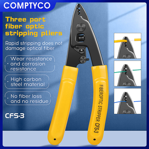 Alicates Pelacables de tres puertos de alta precisión COMPTYCO, alicates Pelacables para revestimiento de cables FTTH, alicates Pelacables de <span class=keywords><strong>fibra</strong></span> <span class=keywords><strong>óptica</strong></span> - Product Image 2
