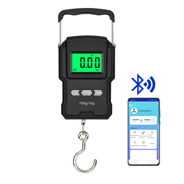 Backlight Portable Hanging Travel Scale  APP Electronic Luggage Scale Weight Digital Fish Scale