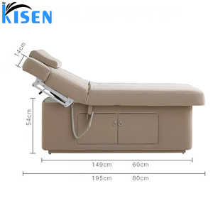 <span class=keywords><strong>Lit</strong></span> de beauté électrique moderne à 2 moteurs, réglable, pour SPA, extensions de cils, tatouage, massage, soins du visage, pour salon de beauté, avec options de chauffage - Product Image 6