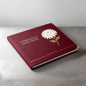 <span class=keywords><strong>Libro</strong></span> Commemorativo Personalizzabile 'Per Sempre nel Nostro <span class=keywords><strong>Cuore</strong></span>' in Tessuto Crema con Logo Serigrafato - Product Image 5