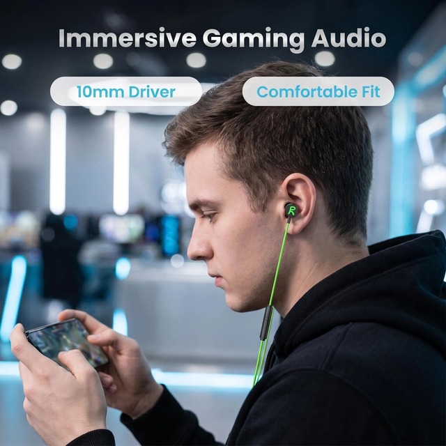 Wholesale Gaming Earbuds Wired Elbow Type-C 3.5mm Noise Isolation 1.2m Cord Stereo Volume Control Mic Mobile PC Gaming