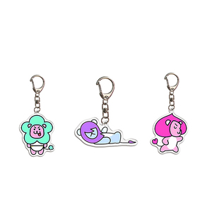 Wholesale Custom Q Version Animal Image UV Printed Acrylic Key Chain Bag Decoration Student Schoolbag Cute Cartoon Small Pendant - Product Image 2
