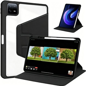 Funda Anti-Pliegues para Xiaomi Pad 8/8 Pro 11.2" con Rotación de 360°, Carcasa Transparente de Acrílico para Tablet con Ranura Integrada para Lápiz y <span class=keywords><strong>Cubierta</strong></span> Inteligente - Product Image 1