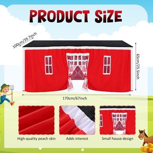 Tente de jeu pliable pour enfants, maisonnette d'intérieur pour tout-petits, jouet créatif de simulation pour garçons et filles - Product Image 6