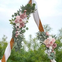 Décorations florales de mariage en gros pour arches de toile de fond, zones d'accueil et aménagements de portails floraux extérieurs
