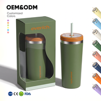 Mugs isothermes en acier inoxydable à double paroi réutilisables de 24 oz avec logo personnalisé ODM, gobelet de voyage thermique avec couvercle transparent SS