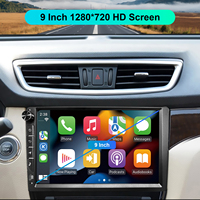 Autoradio multimédia universel Android Auto CarPlay avec écran capacitif de 9 pouces, GPS intégré, DSP, WIFI, BT, FM, 4+64G, lecteur vidéo USB pour voiture