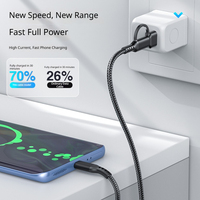 Câble de charge rapide USB A vers Type C 2 en 1, 60W, Type C vers Type C, synchronisation des données, cordon tressé en nylon pour téléphone 17 Samsung Xiaomi Redmi
