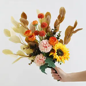 Декор для гостиной, искусственные цветы с вазами, популярные декоративные украшения