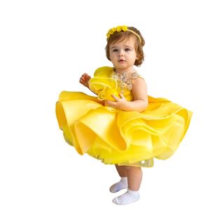 Fabrik 8 Jahre Perlenbesetztes Blumen-Geburtstagskleid für Kleinkinder Party Babykleidung Mädchenkleider Kindergeburtstagskleid - Product Image 1