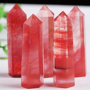 Torre de Cristal de Cuarzo Rojo Fundido, Columna de Cristal Artificial con Energía Positiva y Armonía, Otras Artesanías de Cristal - Product Image 4