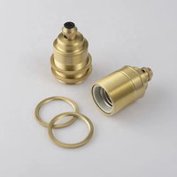 Douille de lampe filetée en bronze E26 E27, support de lampe en laiton, pièces de lampe, douille de lampe pour éclairage DIY, suspension, ampoule