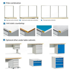 Table <span class=keywords><strong>de</strong></span> maintenance <span class=keywords><strong>de</strong></span> la chaîne <span class=keywords><strong>de</strong></span> montage <span class=keywords><strong>de</strong></span> l'armoire à outils Heavy-Duty Fitter avec lampe - Product Image 3