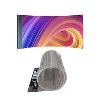 Film led transparent écran flexible film de cristal de transparence écran film de fenêtre auto-adhésif pour centre commercial verre P5 P6 P8