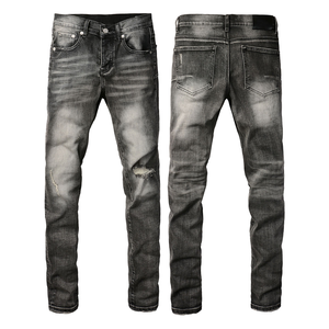 Jeans de Diseñador de Lujo de Alta Calidad, Jeans de Mezclilla Elásticos Rotos Estilo Hip Hop, Jeans Urbanos para Hombre - Product Image 5