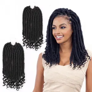 Afro Twist Kinky Curly Synthetic Crochet Hair Faux Loc Dreads Crochet Braids Box Braids Dreadlock Faux Locs Crochet For Women