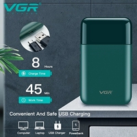 VGR Rasoir Électrique Portable sans Fil, Lame Unique, Mini Tondeuse Alternative pour Barbe, Hommes, Voyage, Voiture, Épilateur