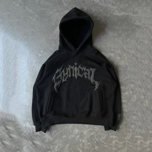 بيع بالجملة مخصص كبير الحجم نفخة طباعة خمر الرسم بهودي ثقيل الفرنسية تيري الشارع هوديي للرجال - Product Image 3