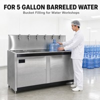Machine de remplissage semi-automatique à 6 têtes en acier inoxydable pour bouteilles d'eau de 5 gallons, vente en gros OEM