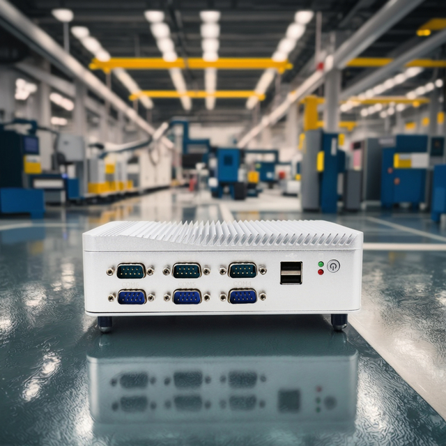 Eglobal Industrial Fanless Mini PC Celeron J4125 Win10 2*LAN 6*COM DDR4 8GB 3-Year Warranty in Stock