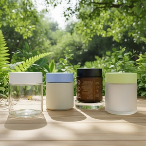 Hot Selling <b>Empty</b> Face Cream <b>Jar</b> Custom Color Frosted Custom Design Silk Screen logo 30g 50g Eye Cream Glass <b>Jar</b> with Cap - Product Image 6