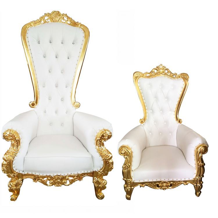 Utilisé Trône À Vendre Velours Haut Dossier Mariée Marié Décoration Royale Design Noir Chaises De Mariage Roi Et Reine Chaises