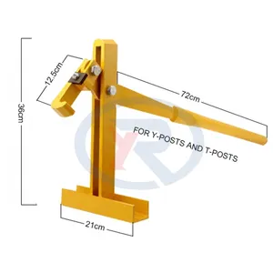 Valla de metal o madera, poste para quitar herramientas, elevador de poste