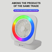 SING-E ZB451 Haut-parleur sans fil rechargeable RGB multifonctionnel, ventilateur pliable pratique pour les fêtes en plein air