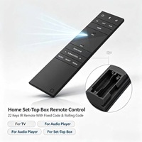 Control Remoto IR de 22 Teclas con Código Fijo y Código Variable para TV, Reproductor de Audio, Decodificador y Subtítulos