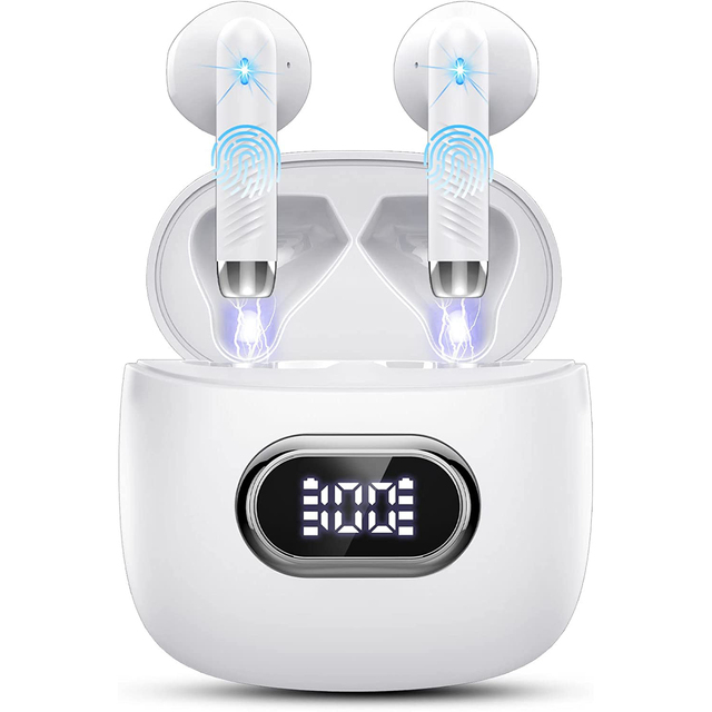 HE-050 True Wireless Earbuds for 5.3 Touch Control Stereo Sound Digital Display IPX-4 Waterproof