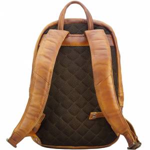 Designer Inspired Handmade Leather <b>Backpack</b> Lightweight Stylish Daypack Featuring Multi <b>Compartment</b> Zipper Storage for Travel - Product Image 3