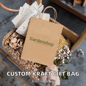 Custom Biodegradable Brown <b>White</b> Small Kraft <b>Paper</b> Bag with Handle for Food & Gift Packaging Personalized with Your Logo Printed - Product Image 2